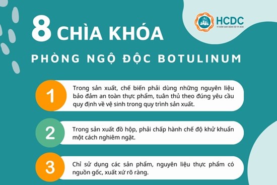 8 chìa khóa phòng ngộ độc do độc tố Botulinum