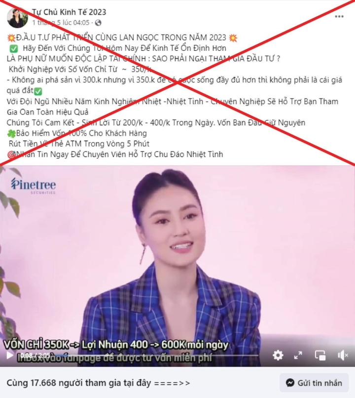 Bị lợi dụng hình ảnh kêu gọi tham gia lớp học tài chính, Lan Ngọc lên tiếng-1