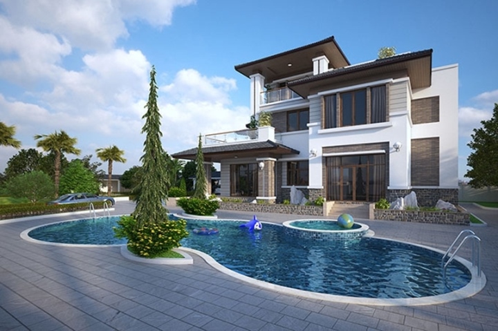 Những mẫu biệt thự sân vườn đẹp xuất sắc-1