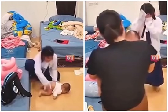 Chị gái vô tình làm em nhỏ ngã, thái độ của người mẹ được khen