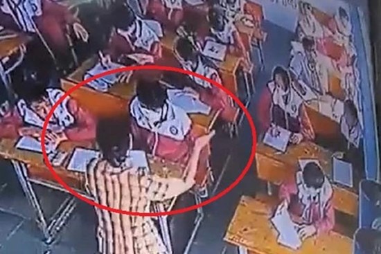 Nữ giáo viên tát vào mặt học sinh trong giờ kiểm tra bị phạt 3,7 triệu đồng