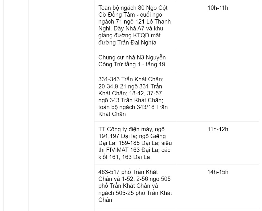 Sắp cắt điện nhiều nơi ở trung tâm Hà Nội-5