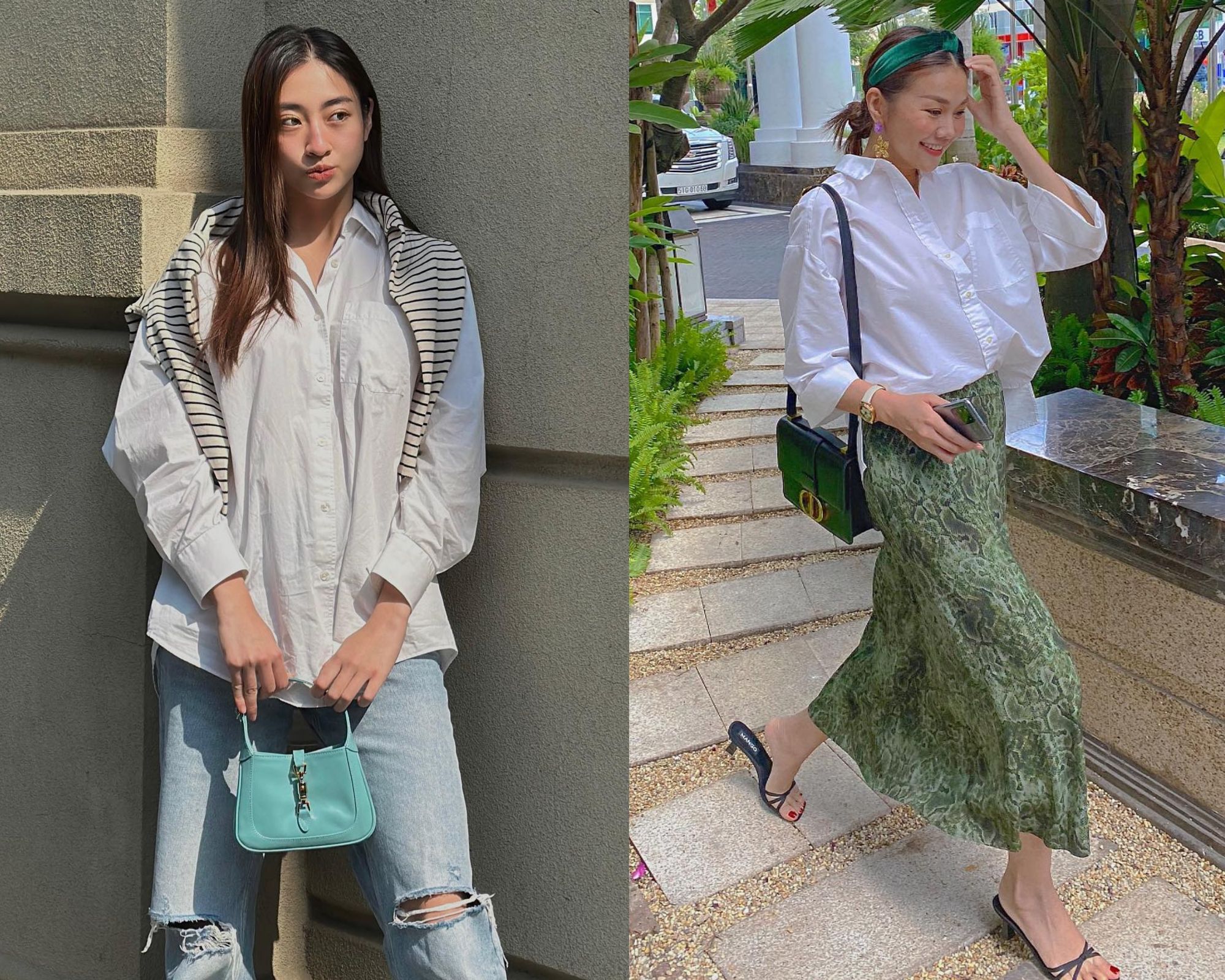 4 kiểu áo sơ mi trẻ trung sao Việt hè đến là diện-1