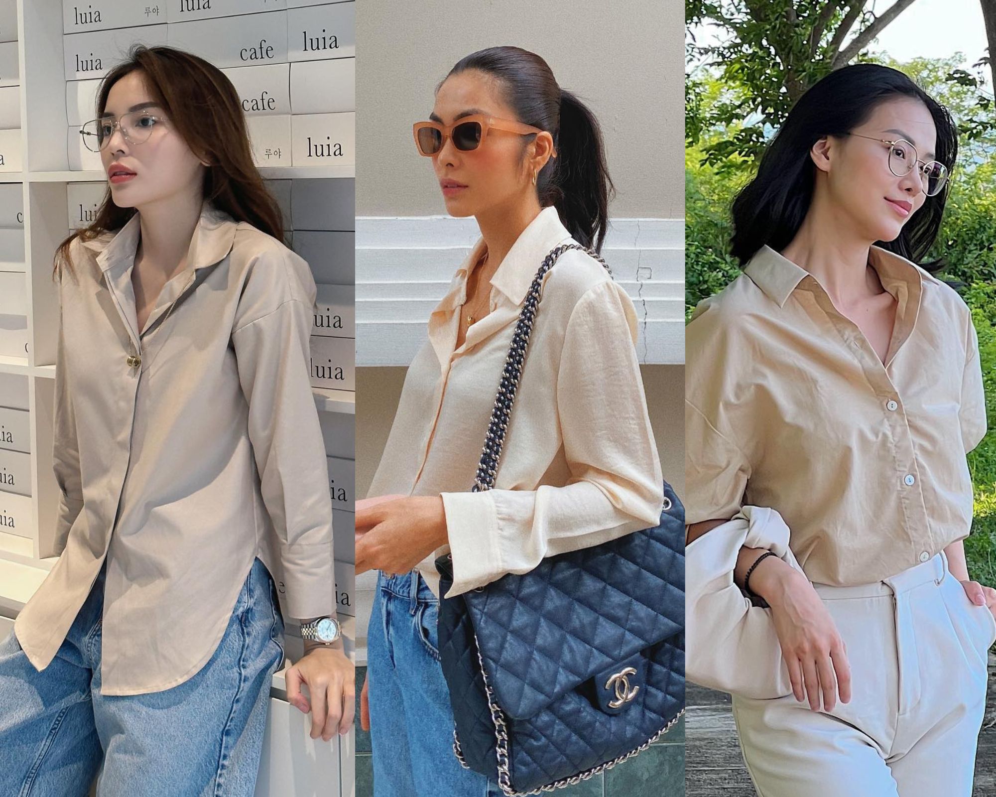 4 kiểu áo sơ mi trẻ trung sao Việt hè đến là diện-3