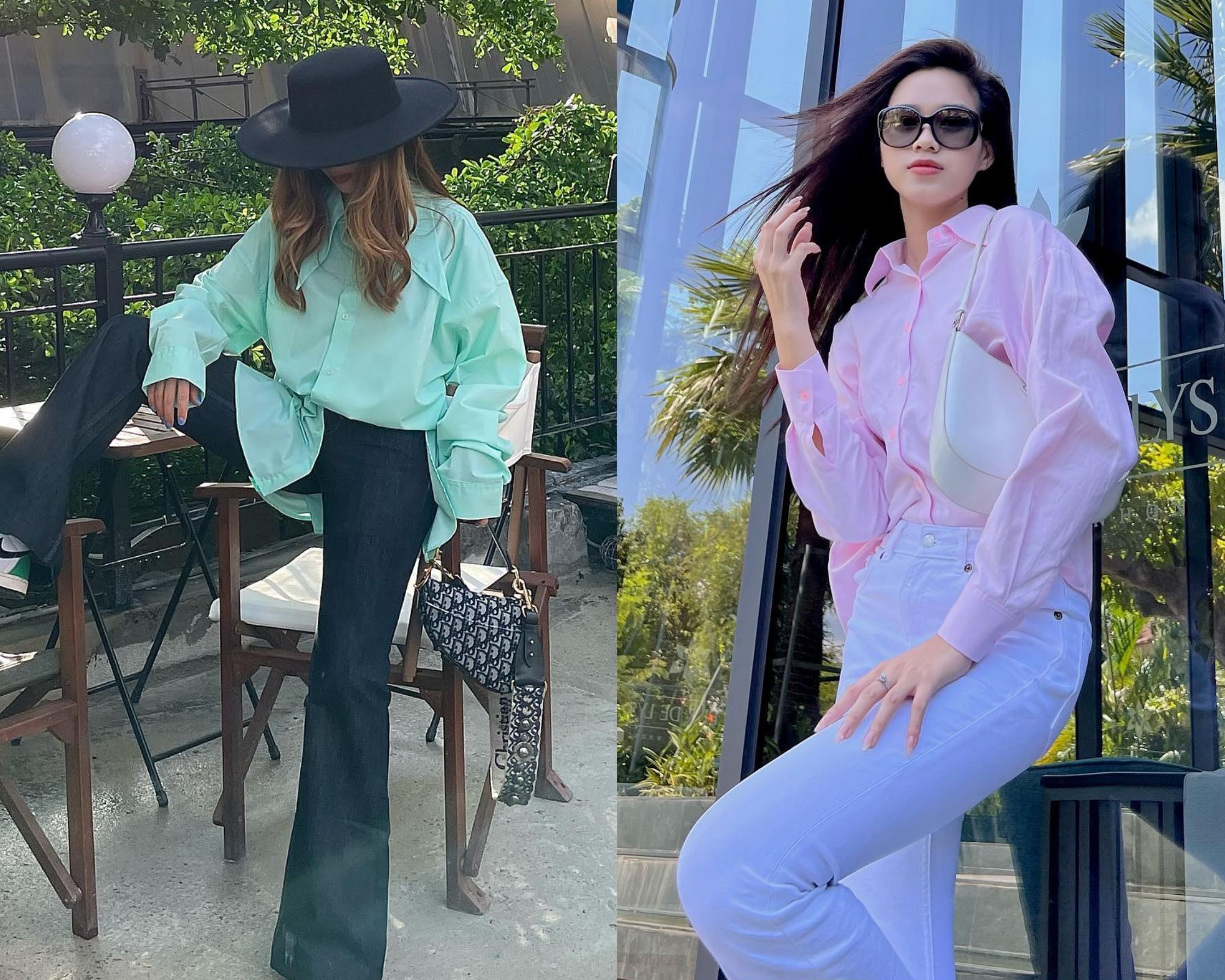 4 kiểu áo sơ mi trẻ trung sao Việt hè đến là diện-5