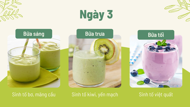 Thực đơn giảm cân cấp tốc, thanh lọc cơ thể trong 5 ngày với các loại sinh tố thanh mát-3