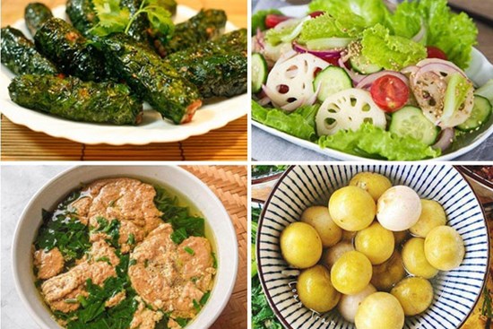 Bữa chiều chuẩn cơm hè, quen nhưng vẫn ngon, nhìn là thấy mát chẳng sợ nắng nóng ngày hè