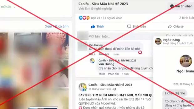 Quy trình dẫn dụ dính bẫy” lừa đảo tuyển mẫu nhí-1