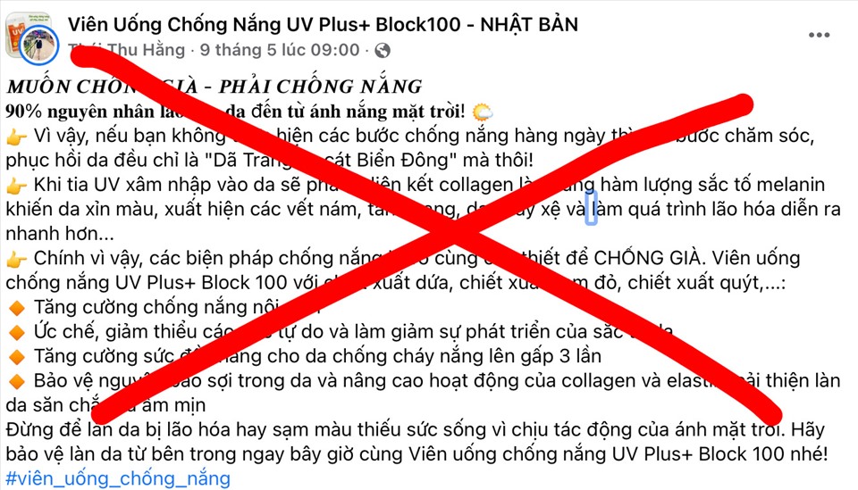 Sự thật viên uống chống nắng được quảng cáo trên mạng-1
