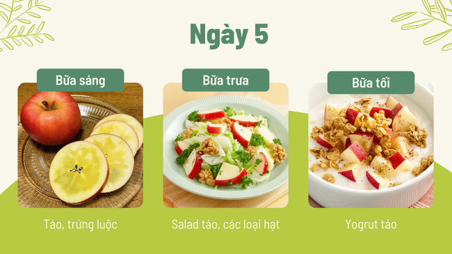 Thực đơn giảm cân cấp tốc với táo và trứng trong 5 ngày-5