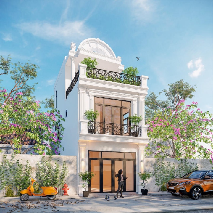 Top 5 mẫu biệt thự 2 tầng tân cổ điển đẹp nhất hiện nay-5