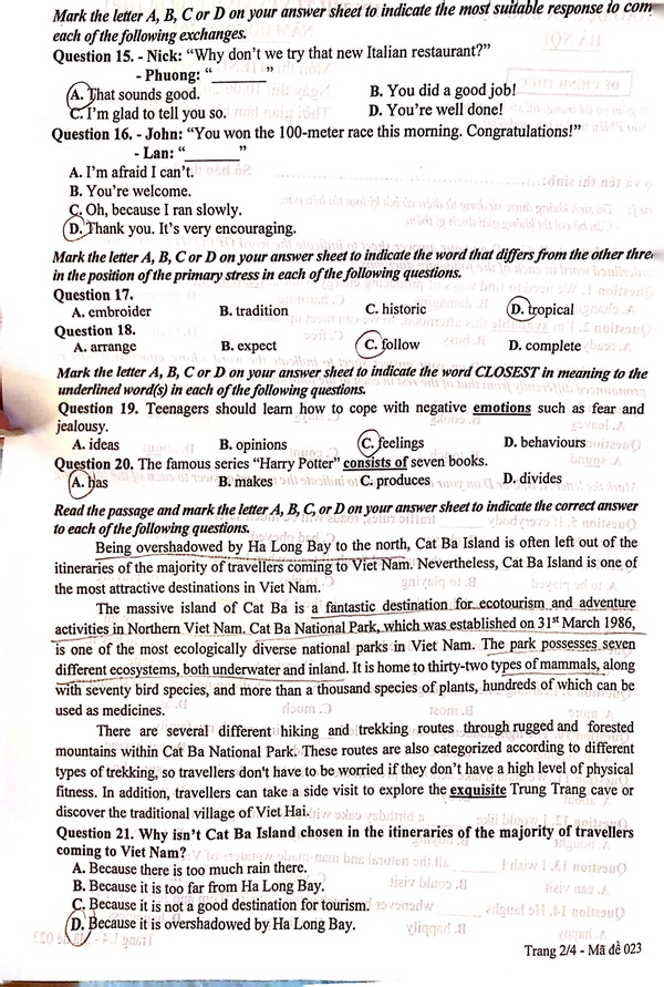 Đề thi Tiếng Anh vào lớp 10 Hà Nội: Liệu có mưa điểm 9, 10?-2