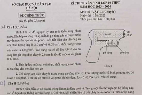 Hy hữu đề thi lớp 10 chuyên của Hà Nội: Làm đúng hết cũng chỉ được 9,5 điểm