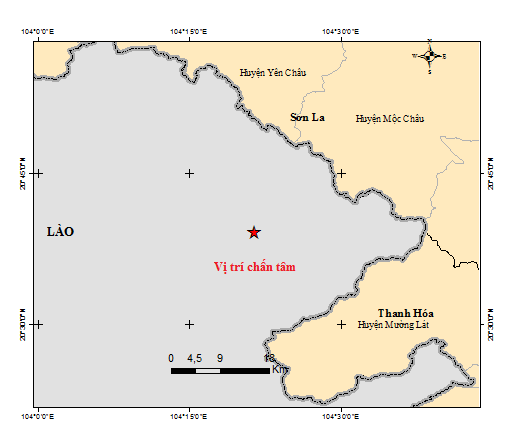 Khu vực biên giới ở Sơn La xảy ra trận động đất 3,7 độ richter-1