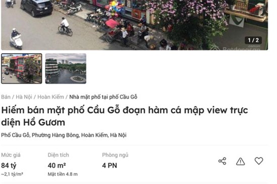 Nhà phố cổ Hà Nội ồ ạt rao bán: Giá đắt giật mình 2,1 tỷ đồng/m2, chỉ siêu giàu mới dám mua