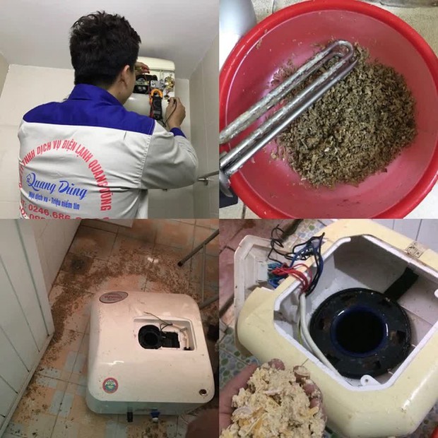 Kiểm tra bình nóng lạnh đã dùng lâu năm, gia chủ giật mình bởi cảnh tượng bên trong-3