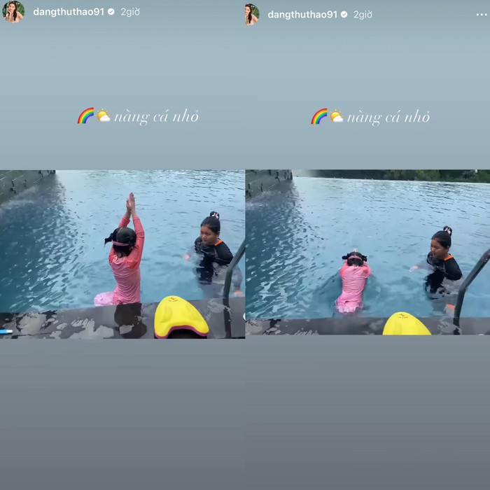 Ái nữ 5 tuổi nhà Đặng Thu Thảo: Nàng cá nhỏ đáng yêu, giỏi hội họa-1