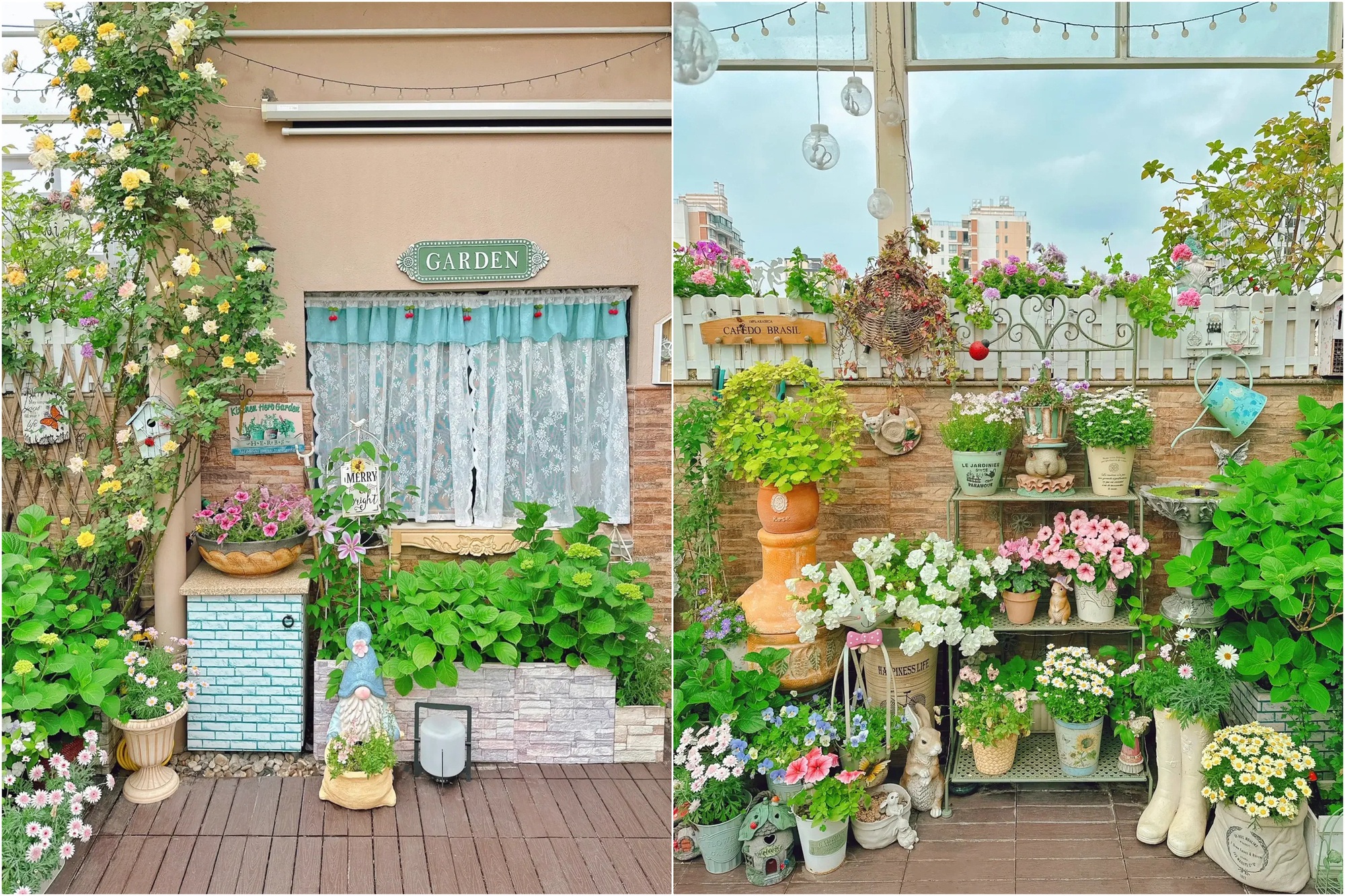 Khu vườn sân thượng ngập hoa làm không gian thư giãn khiến nhiều người ngưỡng mộ-4