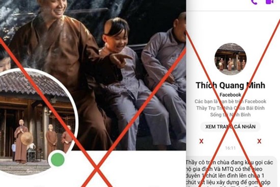 Thượng toạ Thích Minh Quang bị giả mạo Facebook, kêu gọi tiền bạc xây bảo tháp