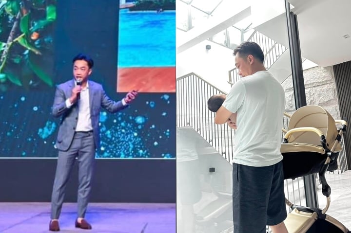 Hình ảnh đối lập của Cường Đô la: Sáng làm Chủ tịch, chiều làm ông bố bỉm sữa-1