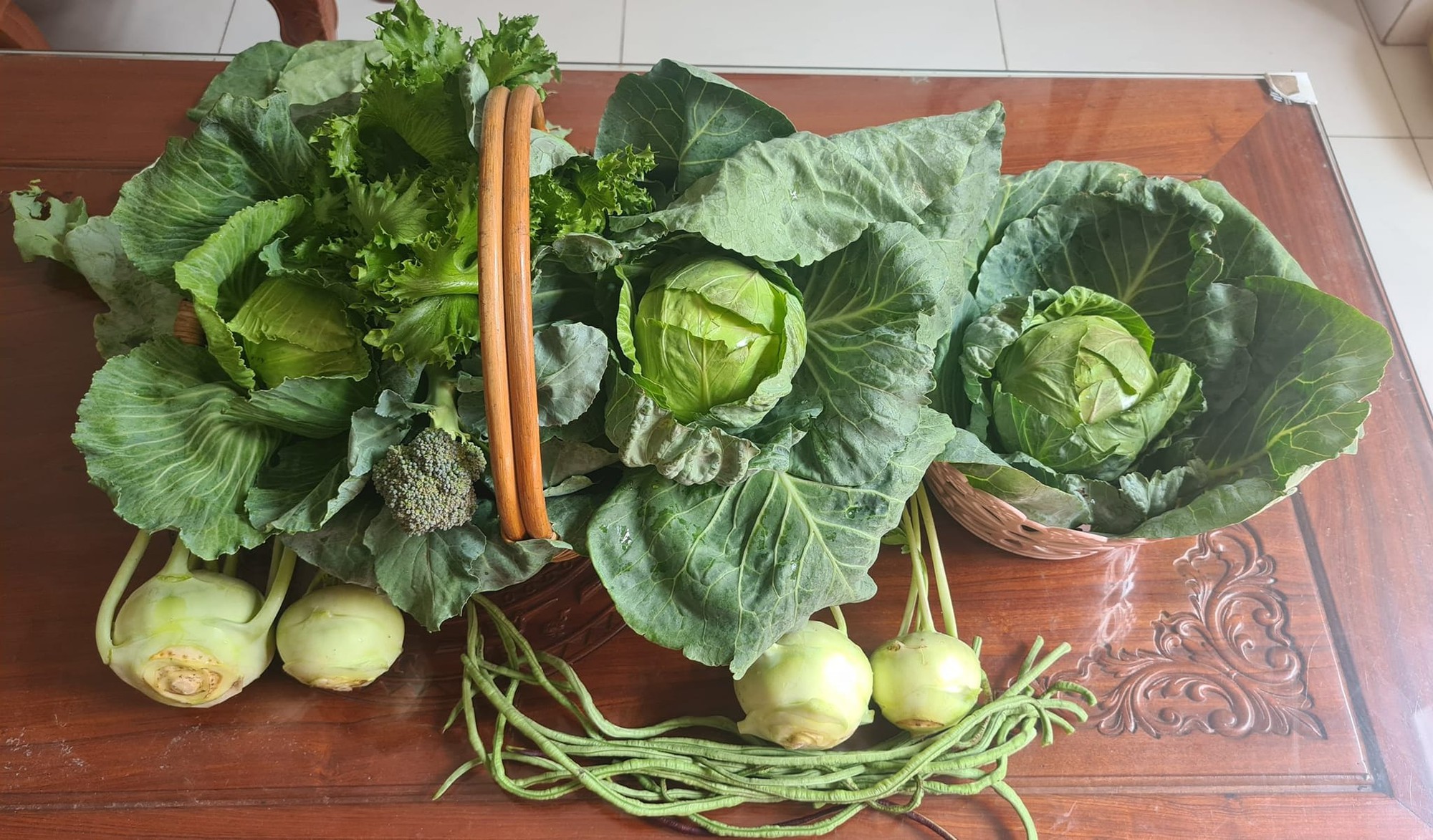 Vườn rau sân thượng rộng 100m2 ở Bình Dương: Đẹp không nỡ ăn, thành quả thu hoạch ấn tượng-12