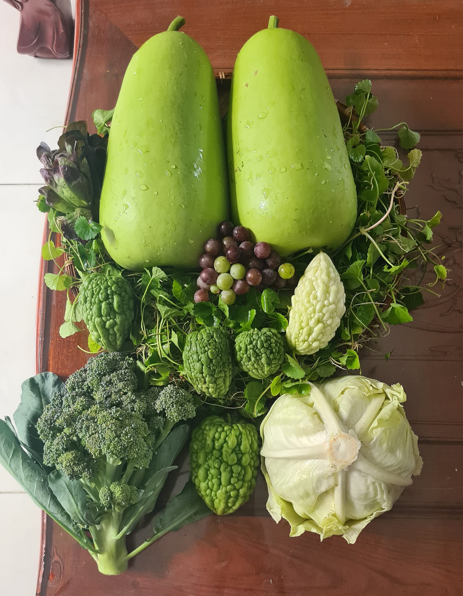 Vườn rau sân thượng rộng 100m2 ở Bình Dương: Đẹp không nỡ ăn, thành quả thu hoạch ấn tượng-13