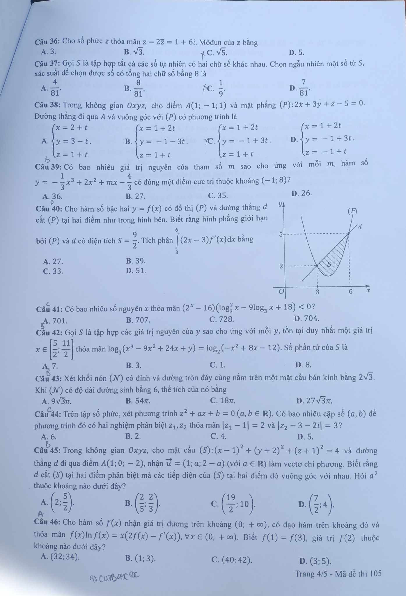 Đề thi môn Toán thi tốt nghiệp THPT 2023 chính thức-4