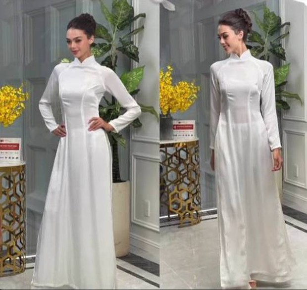 Vợ mẫu Tây của Bùi Tiến Dũng xinh đẹp cuốn hút khi diện áo dài Việt Nam, chuẩn con dâu Việt-2