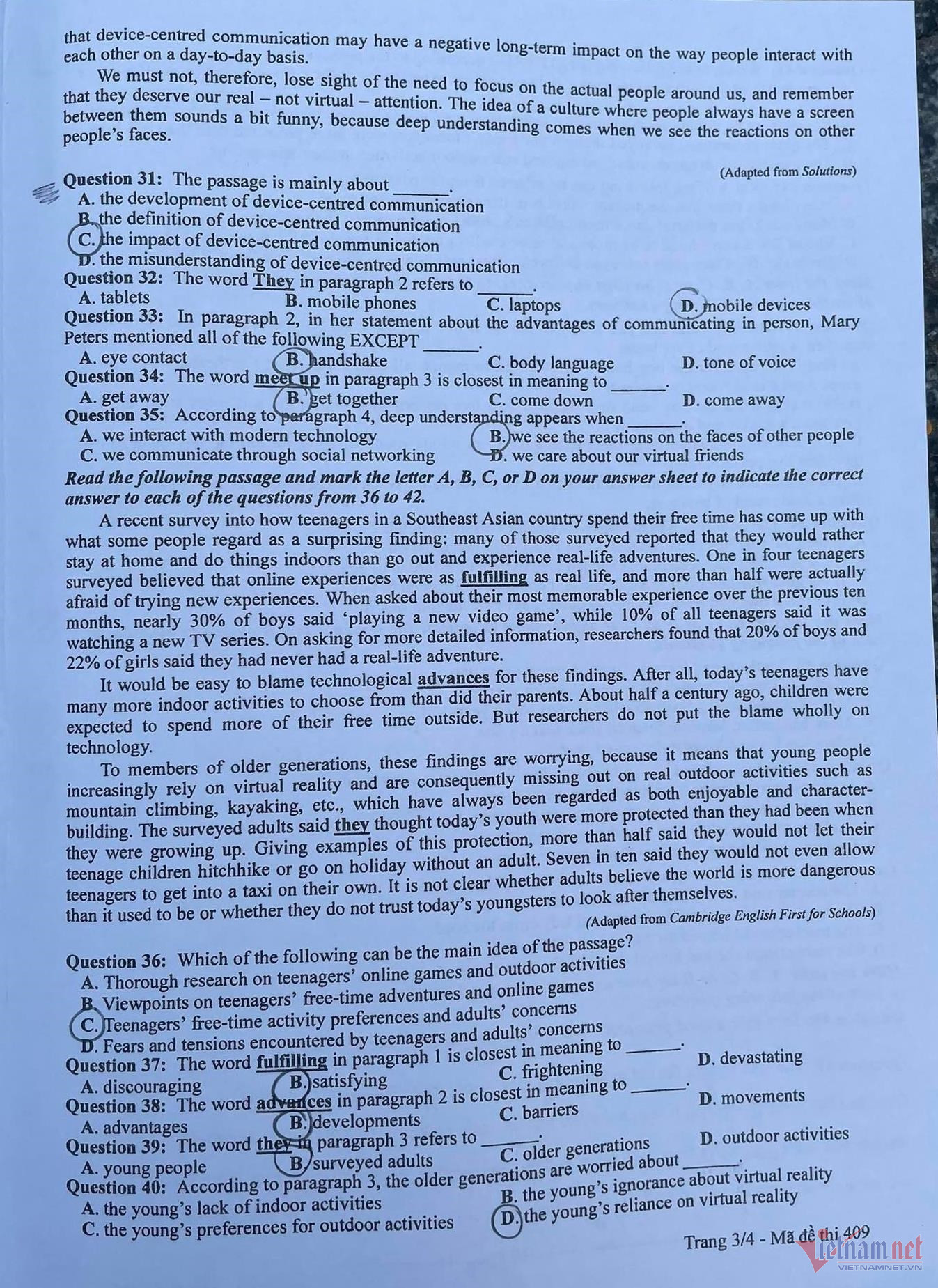 Đề thi môn Tiếng Anh thi tốt nghiệp THPT 2023 chính thức-3