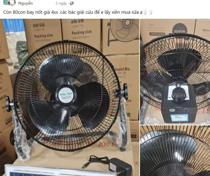 Quạt tích điện hết sốt, đại lý trót ôm cuống cuồng xả hàng giá rẻ mong thu hồi vốn-1