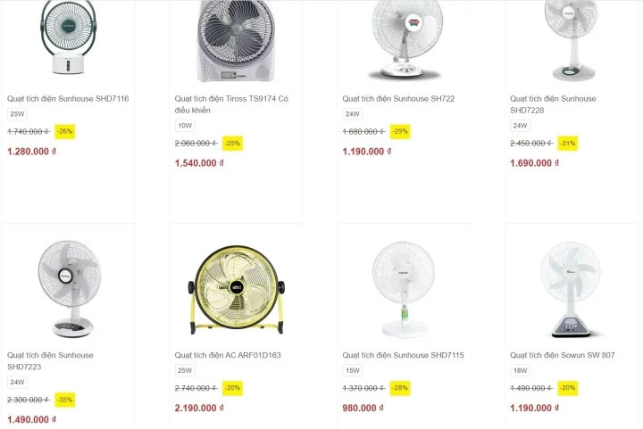 Quạt tích điện hết sốt, đại lý trót ôm cuống cuồng xả hàng giá rẻ mong thu hồi vốn-2