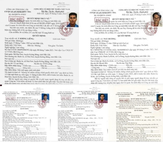 Truy nã đặc biệt 5 tên khủng bố nổ súng tại Đắk Lắk-2