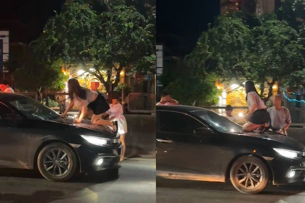 Xác minh clip con dâu kéo cả nhà đi đánh ghen, bố chồng leo lên nắp capo-1