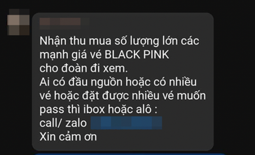 Rủi ro mất tiền khi mua vé concert BlackPink trên MXH-2