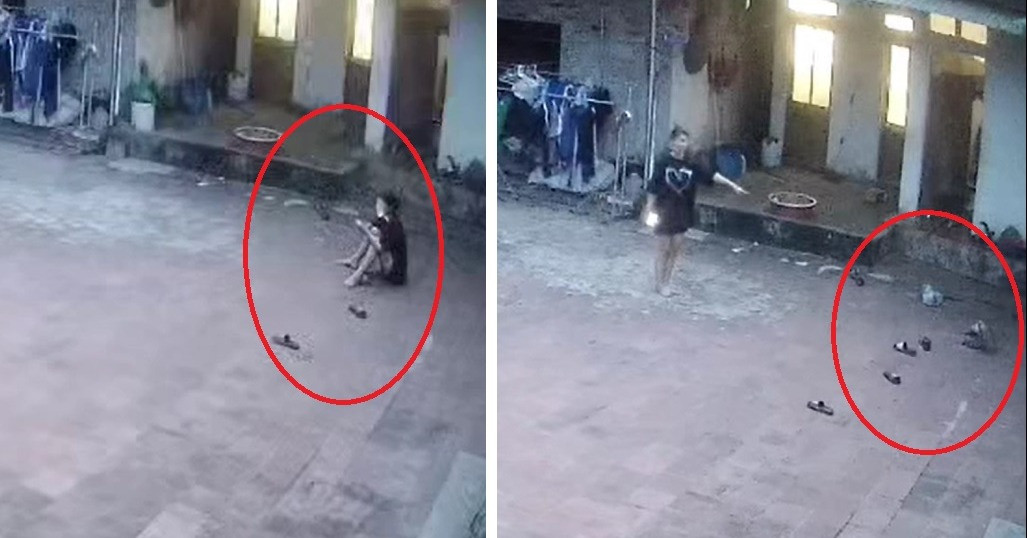 Đang hóng gió trước sân, cô gái giật mình thấy vật thể lạ trên trời rơi xuống-2