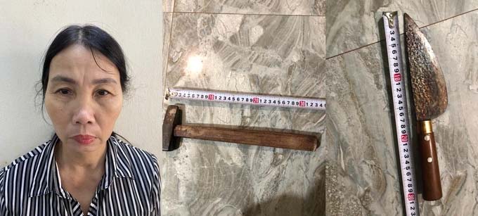 Con dâu dùng dao chọc tiết lợn và búa để giết bố chồng-1