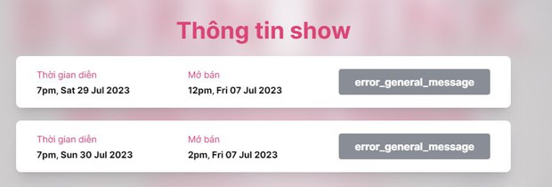 Trang web mua vé BLACKPINK lỗi không thể truy cập hơn 10 phút, nhanh chóng SOLD OUT vé VIP và nhiều hạng khác!-1