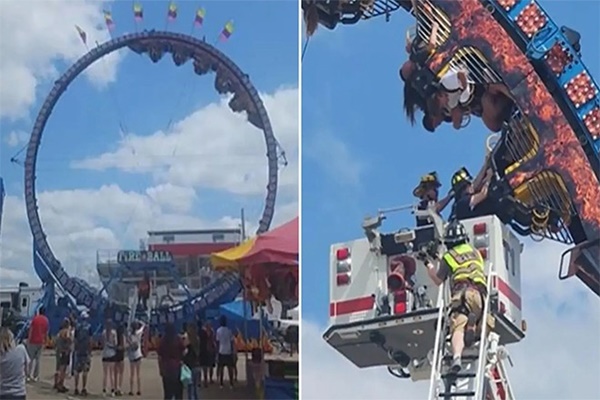 Hai bé gái rơi khỏi vòng quay khổng lồ bên trong khu vui chơi-1