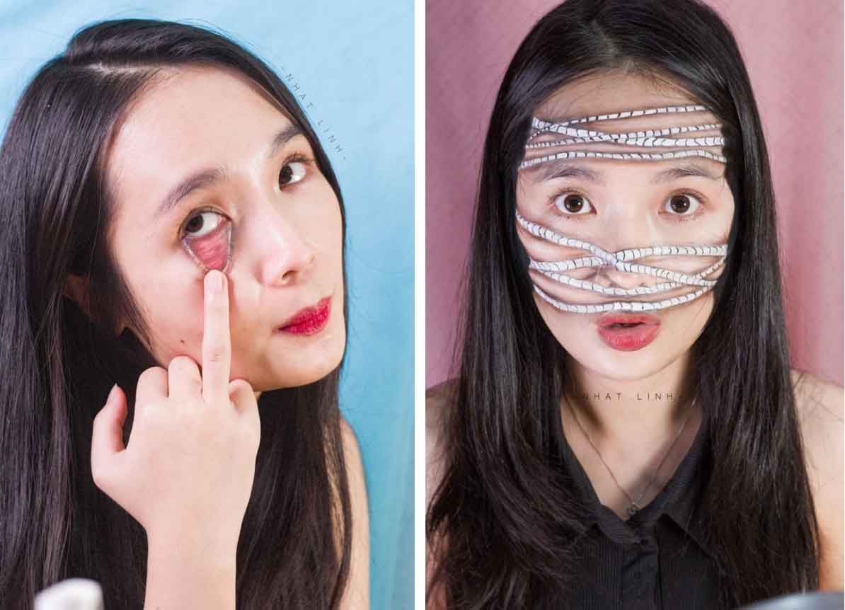 Cô gái Tày có biệt tài hoá trang, tự biến hình thành động vật, trái cây y như thật-11