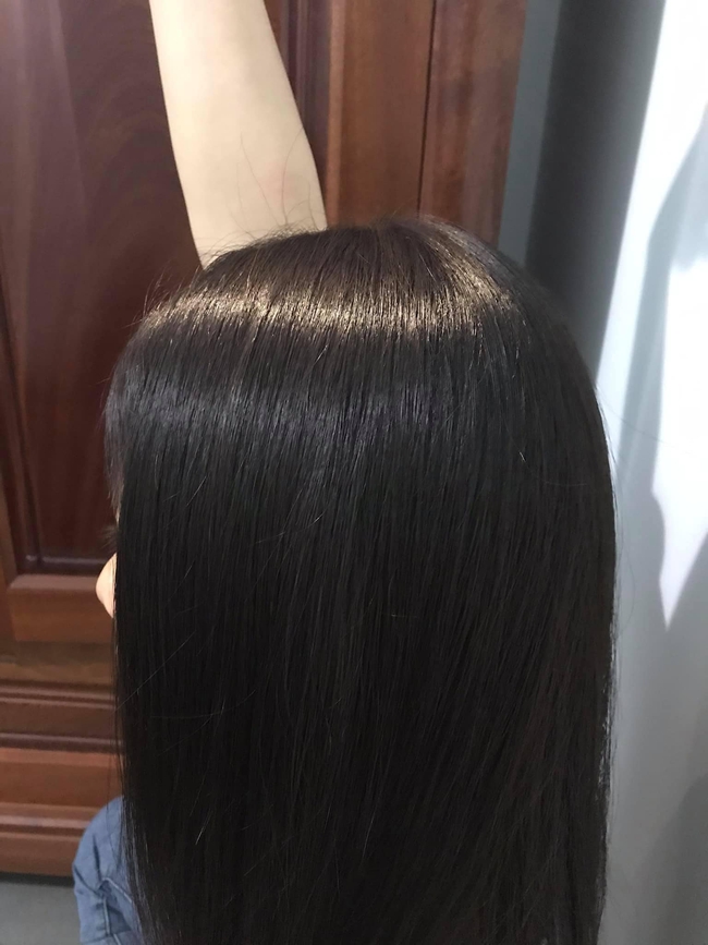 Tóc rụng cả búi chuyển sang bồng bềnh, đen bóng chỉ nhờ chăm ủ tóc tại nhà-4