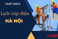 Lịch cúp điện hôm nay tại Hà Nội ngày 14/07/2023