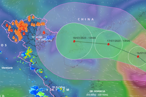 Bão số 1 tăng cấp nhanh và còn mạnh thêm, hướng về miền Bắc nước ta-2