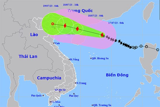 Bão số 1 đang đạt sức mạnh lớn nhất, hướng về Quảng Ninh- Hải Phòng