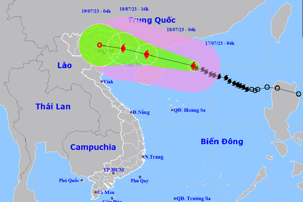 Bão số 1 đang đạt sức mạnh lớn nhất, hướng về Quảng Ninh- Hải Phòng-1