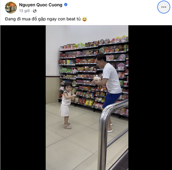 Dân tình bắt gặp cảnh đại gia Cường Đôla quần đùi dép lê và con gái Suchin vô tư nhảy lắc hông trong siêu thị-4