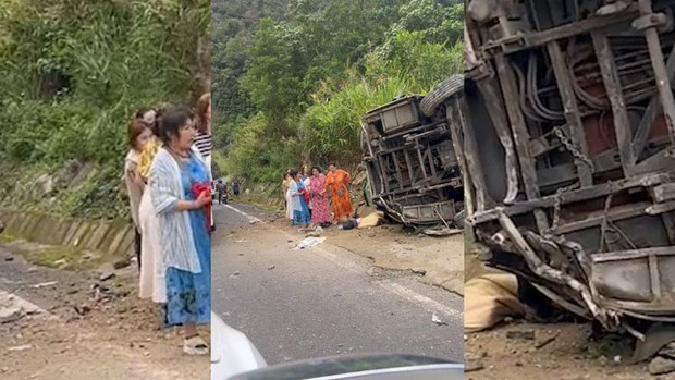 Lật xe chở đoàn khách Trung Quốc trên đèo Khánh Lê, 4 người tử vong-3