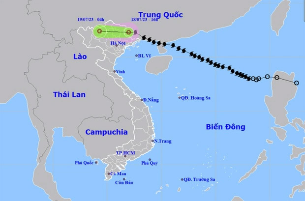 Bão số 1 suy yếu thành áp thấp nhiệt đới, miền Bắc mưa to từ chiều tối nay-1