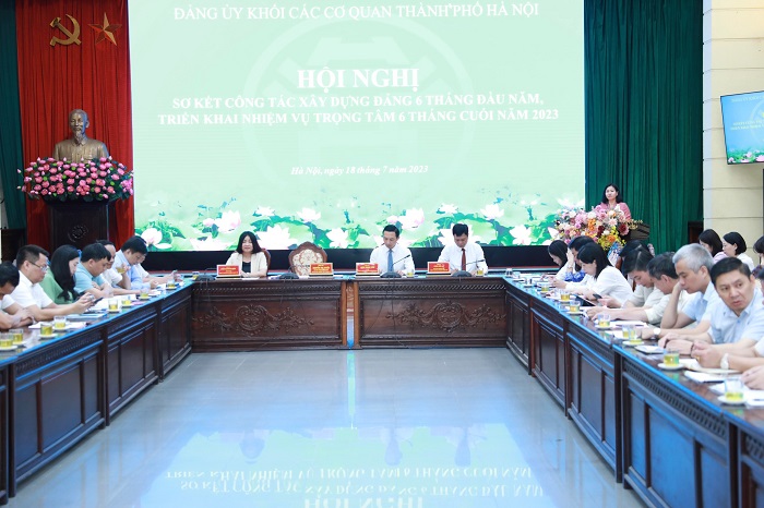 Đảng ủy Khối các cơ quan thành phố Hà Nội sơ kết công tác xây dựng Đảng 6 tháng đầu năm 2023-1