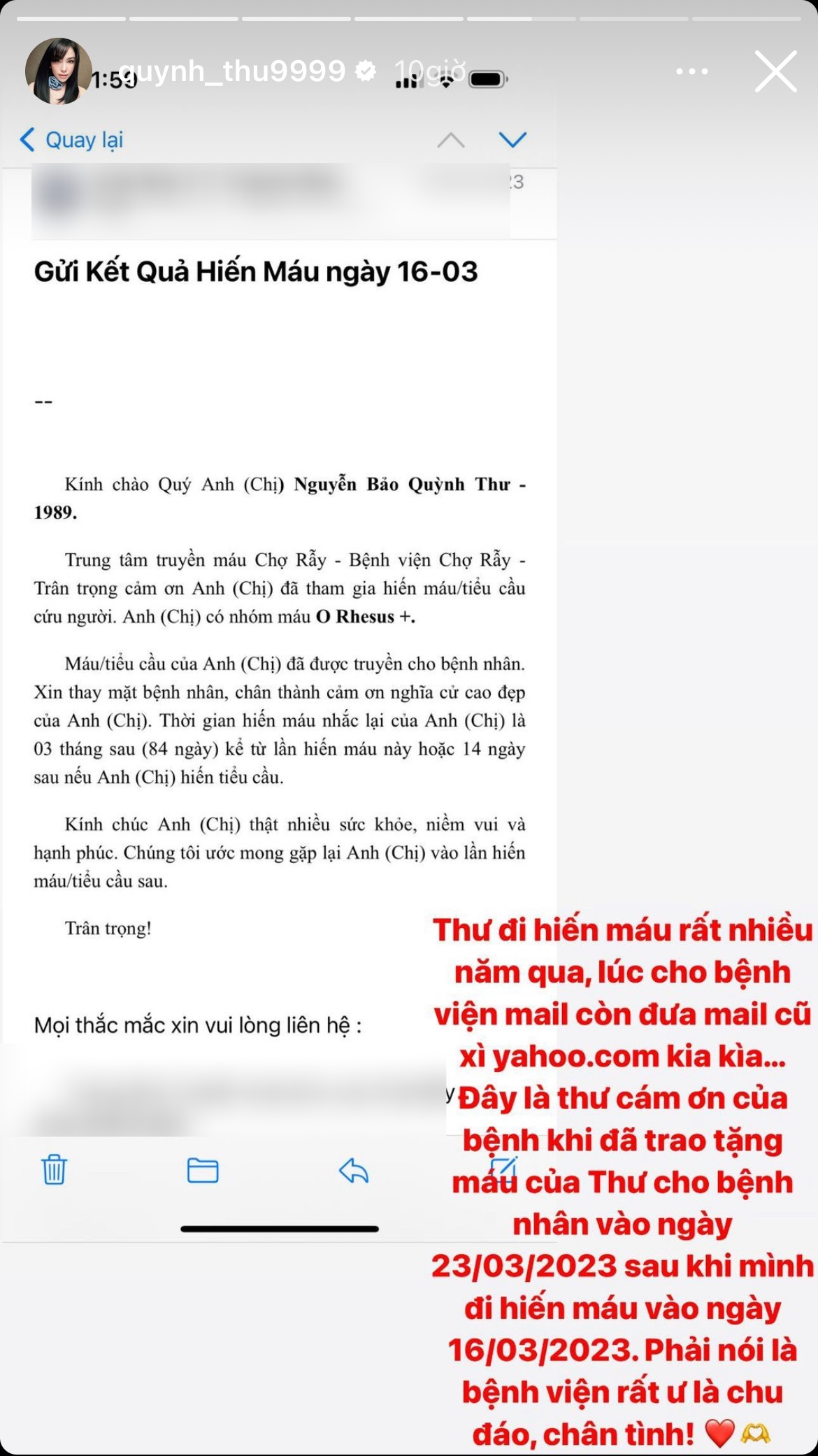 Động thái của Diệp Lâm Anh sau khi Quỳnh Thư lên tiếng về nghi vấn sử dụng chất kích thích-1