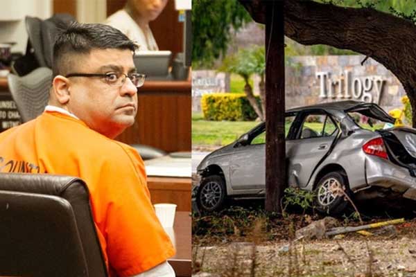 Tài xế hung hăng đạp ga đâm nát chiếc xe Audi đỗ bên đường-1